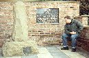 Obelisk with plaques in English and Norwegian, commemorating the Battle of Stamford Bridge. Click to see full size version